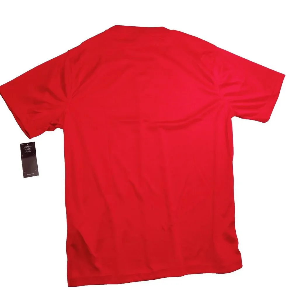 Adidas Soccer Men's L, T-Shirt Trefoil Logo Red, Black and Blue LOGO NEW